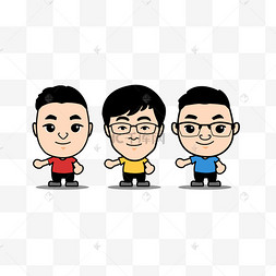 q版大头娃娃卡通角色三人组合矢17