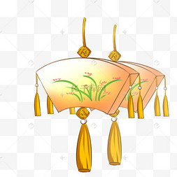 中国风古典古风宫灯png免抠透明底手绘中国风宫灯灯笼卡通漫画中国风