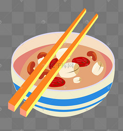 手绘红豆莲子粥