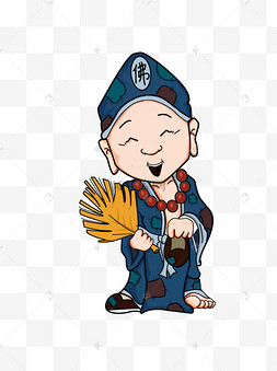 素材全身q版可爱手绘活佛济公