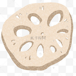 线索根茎植物蒲公英手绘卡通可口红薯藕片生长黄色藕卡通手绘草药香料