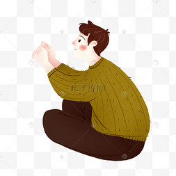 ps坐着的人图片素材