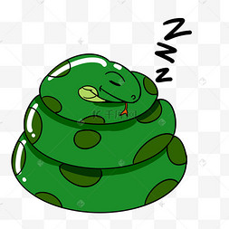 绿色卡通蛇