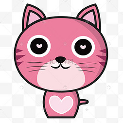元素卡通手绘小花猫可商用元素可爱萌宠小奶猫动物设计黑白猫咪可爱手