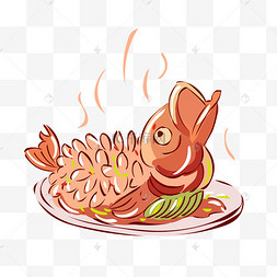 腾的简笔画小清新美食川香水煮鱼冬季热气腾腾的简笔画小清新美食番茄