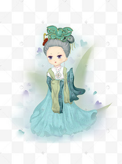 西游记元素之女儿国国王西游记元素系列套图手绘西游记人物女儿国国王