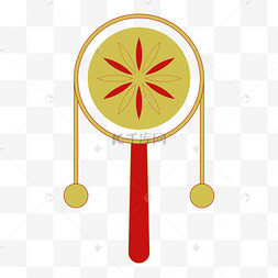 卡通传统拨浪鼓装饰图案