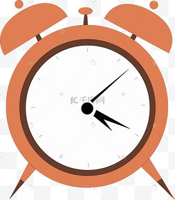 手绘卡通红色闹钟卡通时钟钟表插画蓝色钟表石英钟时间计时器矢量素材
