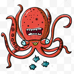 无限放大不模糊万圣节恐怖章鱼卡