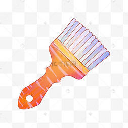 建筑装修工具刷子卡通黄色安全帽插画方块条纹路障吊车钩子起重车粉刷