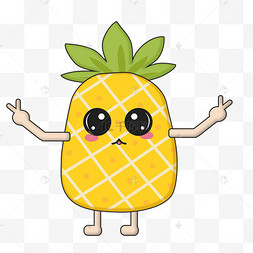 卡通q版菠萝png素材