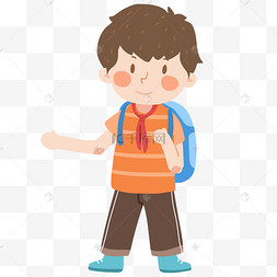 背着书包的小学生免抠png素材