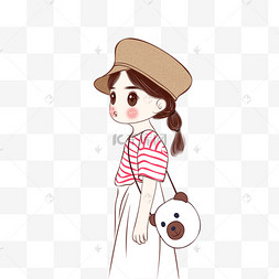 q版手绘卡通女孩