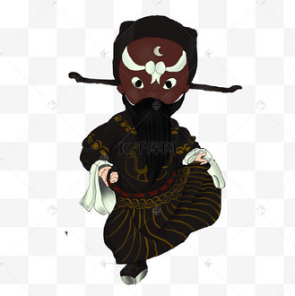 京剧脸谱卡通青衣戏曲人物艺人京剧脸谱