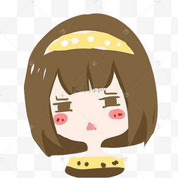 手绘人物无语