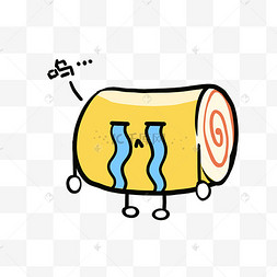 美食餐饮q版驴打滚委屈免抠png