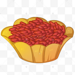 手绘新年干果葡萄干插画