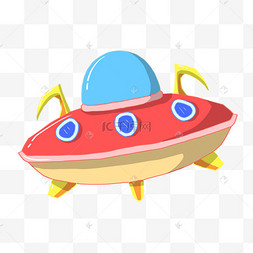 卡通宇宙飞船插画