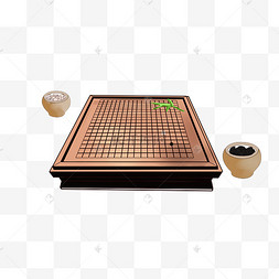 古风主题围棋手绘插画