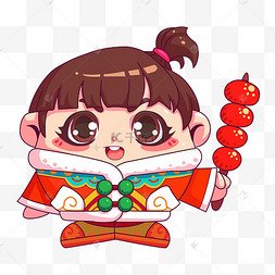 中国风人物红色