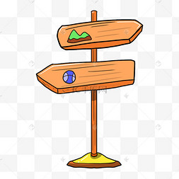 实木指示牌