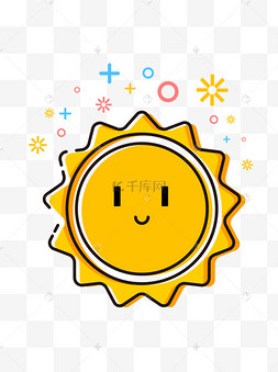 mbe天气卡通图标晴矢量元素