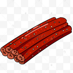 一束辣条零食插画