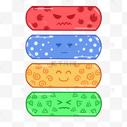 创可贴卡通儿童彩色