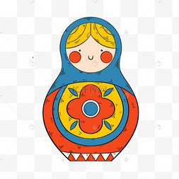 俄罗斯谢肉节色彩斑斓的套娃