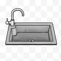 卡通矢量插画水槽剪贴画铝制洗碗盆进口的钢琴的插画进口水果车厘子