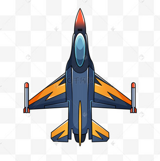 空军战斗机卡通黑色