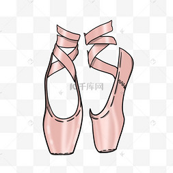 柔美的芭蕾舞鞋剪贴画