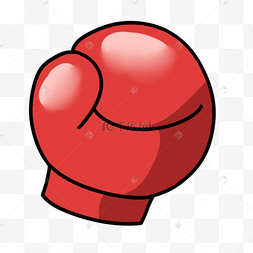 圆滚滚发亮的红色拳击手套