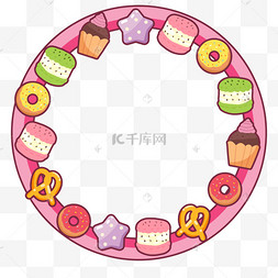 美味彩色饼干twibbon卡通头像边框