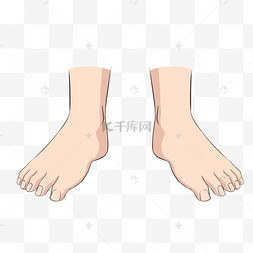 脚剪贴画双脚站立