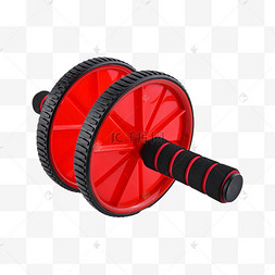 卡通女孩哑铃家庭健身健康静物摄影哑铃杠铃健腹轮训练静物摄影图健康