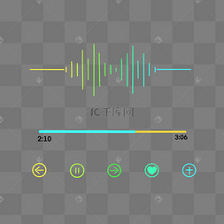 音乐播放器图片_彩色渐变音乐播放器