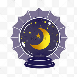 波西米亚水晶球占卜月亮