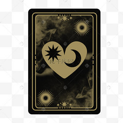 爱心图案日月星辰塔罗牌