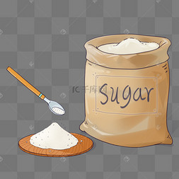 白砂糖插画图片