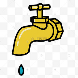 滴水水龙头卡通
