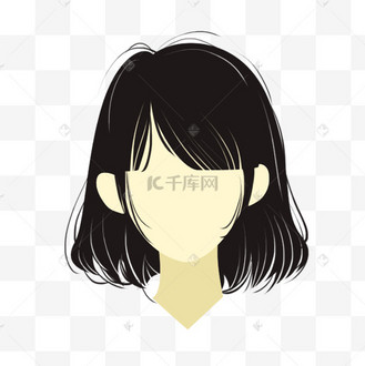 齐刘海可爱黑色短发女士发型
