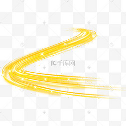 抽象光效黄色线条