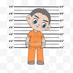 监狱罪犯卡通大头照