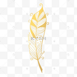 烫金纸纹图片_金色细密线条金色镂空羽毛