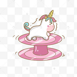 胆小的可爱彩虹独角兽