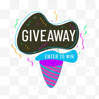 商务赠送标签卡通风格社交媒体营销