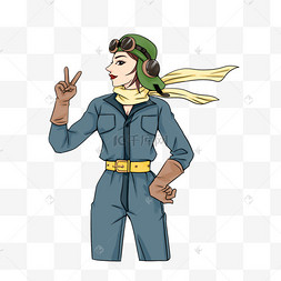 飞行员波普艺术美女