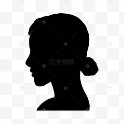 女人脸轮廓剪影贤惠