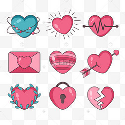 粉色心动爱心